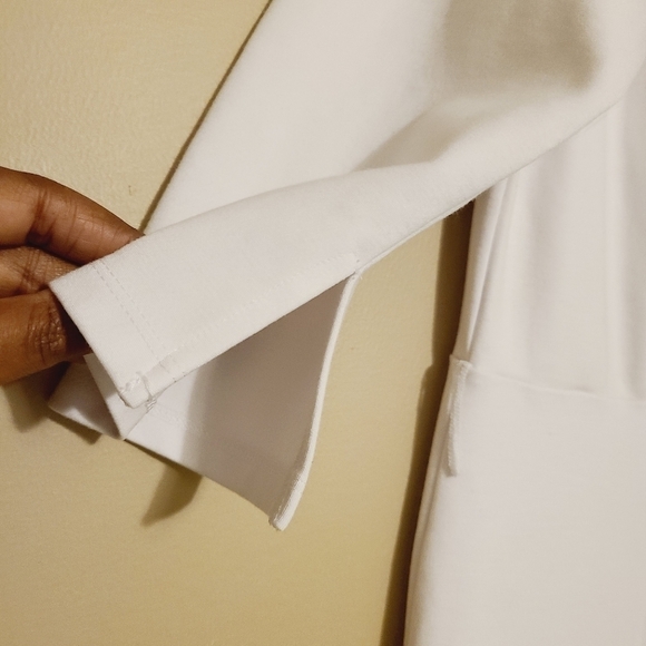 Eloquii | Classic White V-Neck 3/4 Length Sleeve Sheath Dress (Size 14) - Picture 7 of 16